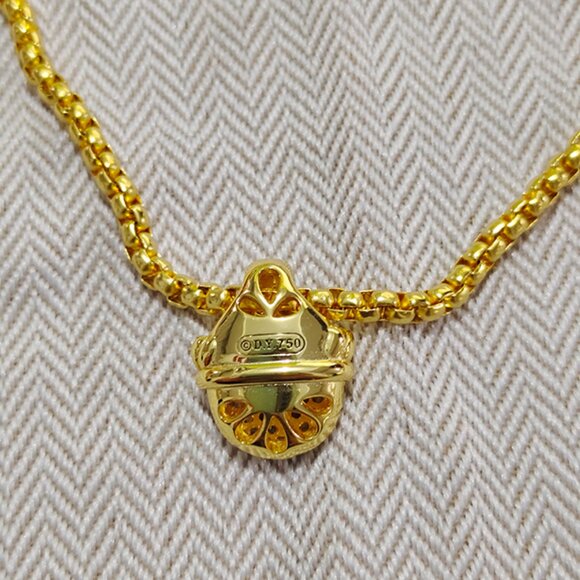 David Yurman 18K Acorn Pendant Necklace - Picture 3 of 5